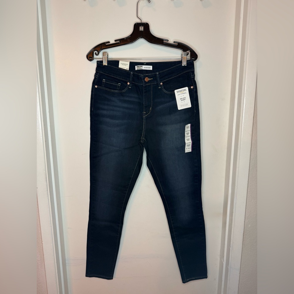 NWT Levi Strauss Signature Sz 10 Gold Mid-Rise Skinny Jeans